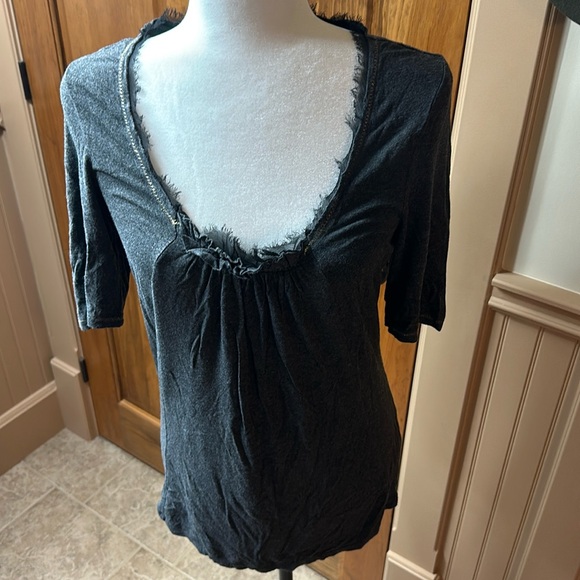 Deletta Charcoal Soandex Top - M - Picture 1 of 5